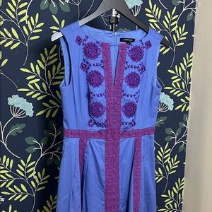 Nanette Lepore Blue and Purple Mini Dress Size 6